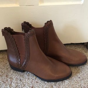 Brown shoe booties NEVER WORN in a great style and color.
